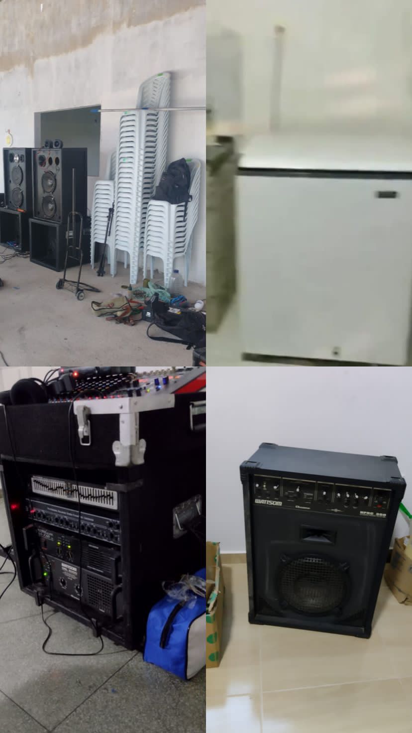 Em Patos: criminosos arrombam área de lazer durante a madrugada deste sábado (23) e furtam todos os equipamentos e objetos