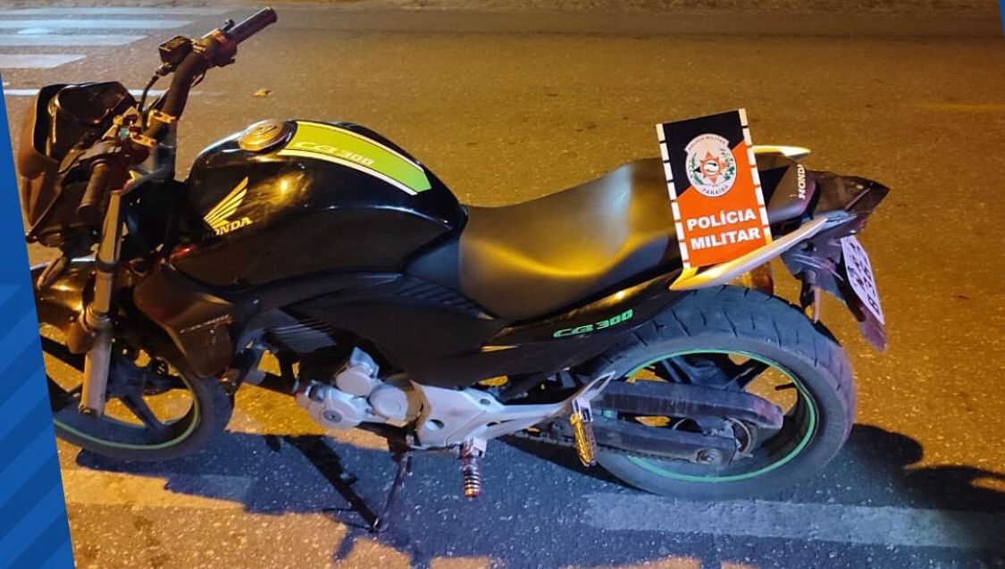 Polícia Militar apreende moto com sinais identificadores adulterados na cidade de Vista Serrana