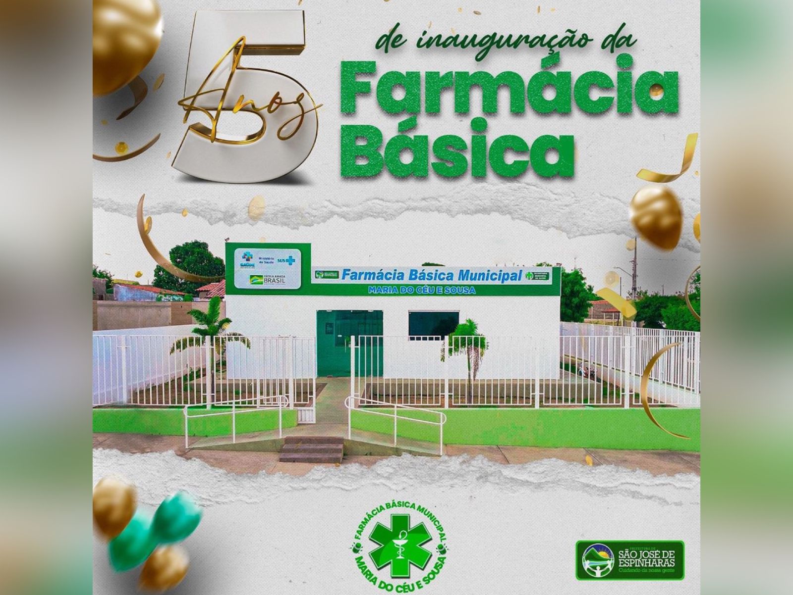 Município de São José de Espinharas comemora 5 anos da inauguração da Farmácia Básica Maria do Céu e Sousa