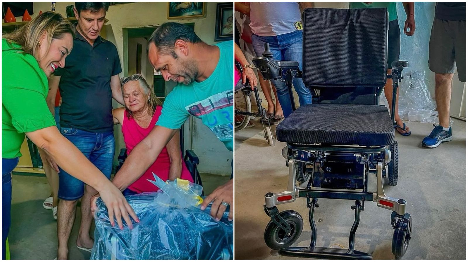 Prefeitura de Areia de Baraúnas promove entrega de cadeira de rodas motorizada para moradora vítima de acidente