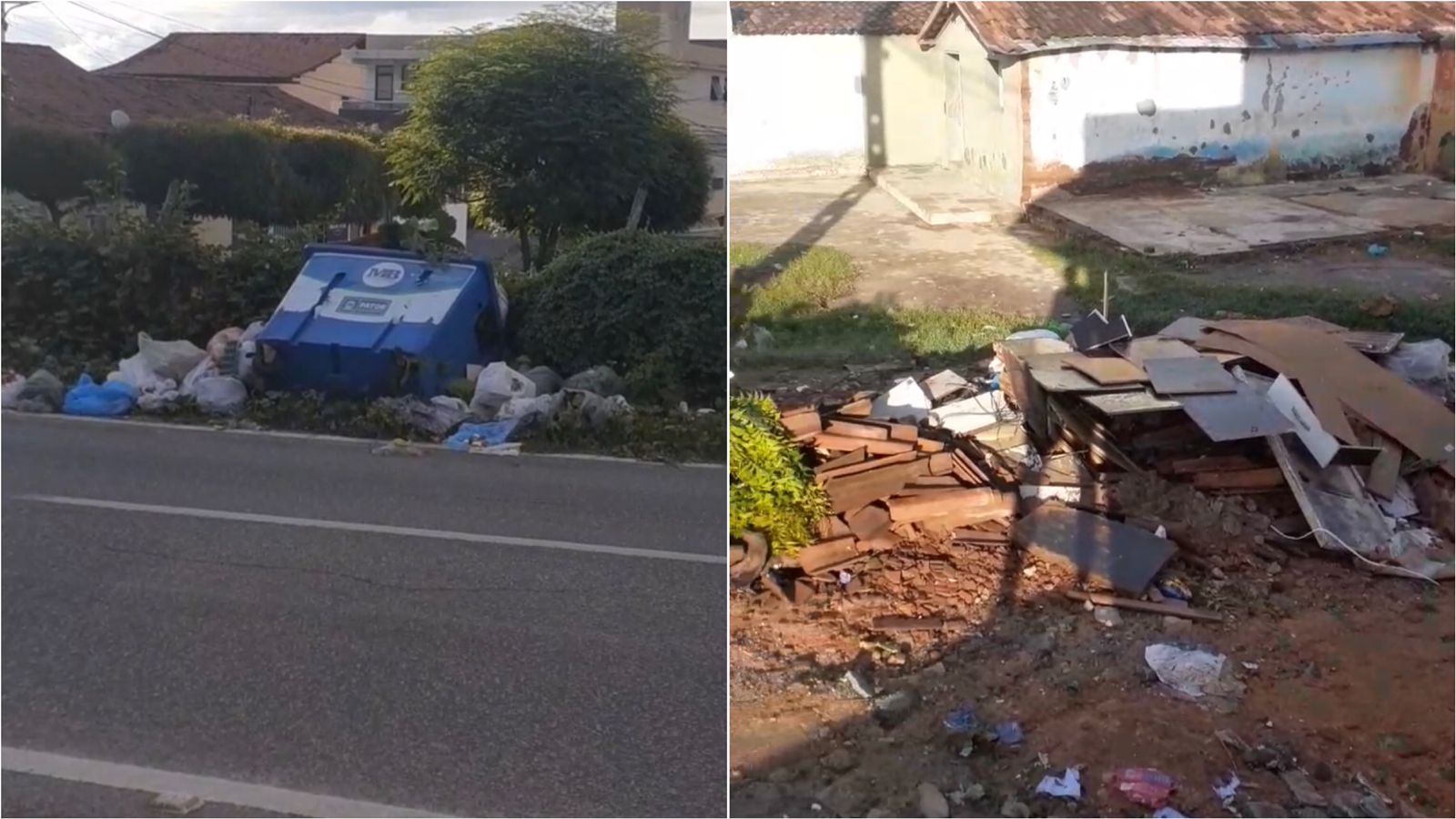 Internauta reclama de acúmulo de lixo na Rua do Prado; Prefeitura diz que serviços foram retomados hoje após feriado e equipes estão trabalhando em horário prolongado