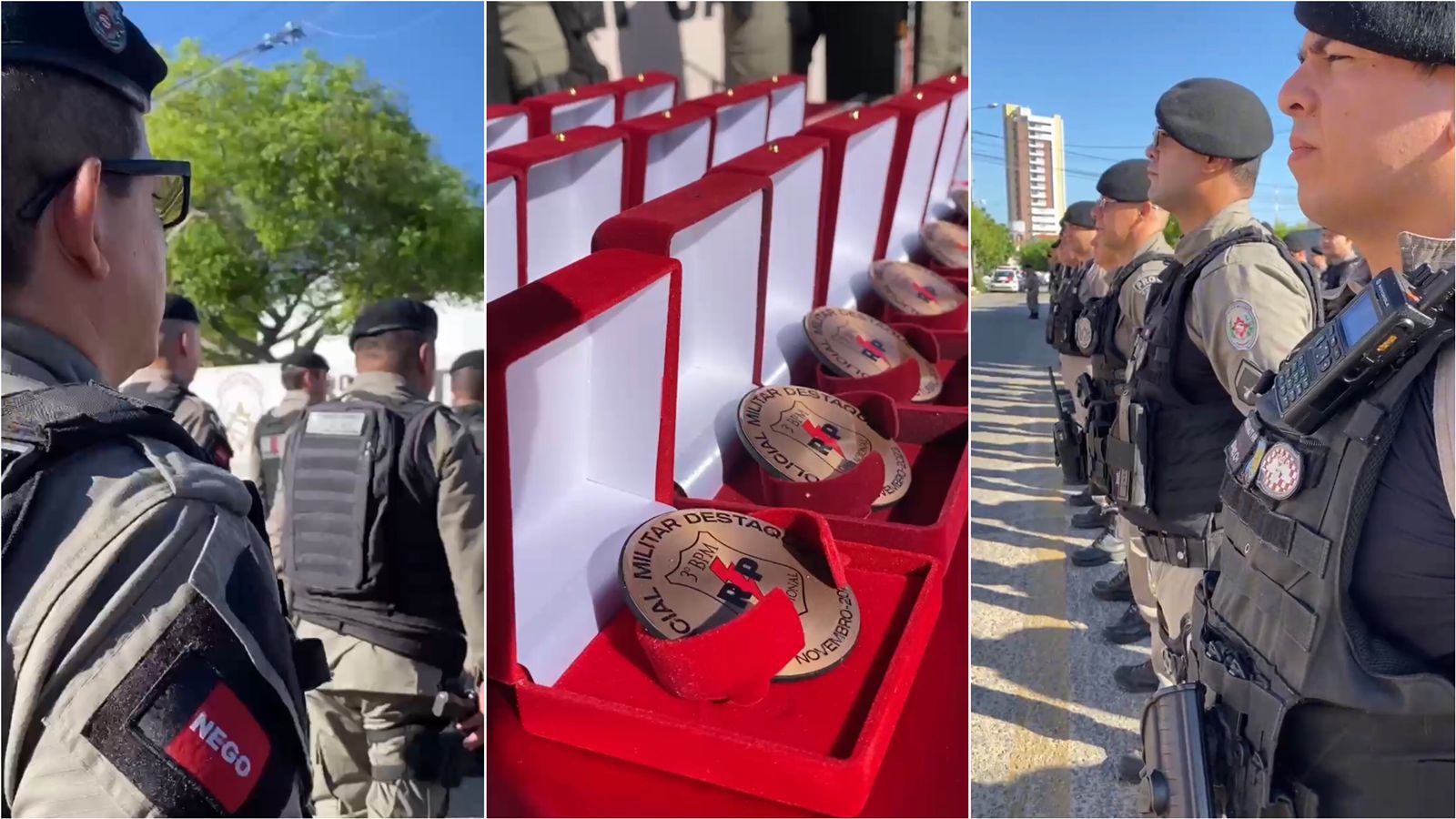 Polícia Militar homenageia policiais destaques da Rádio Patrulha do 3° BPM, oficiais promovidos e parceiros da Sociedade Civil, em Patos