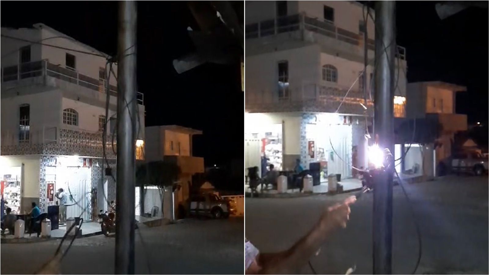 Perigo: Moradores do Bivar Olinto relatam preocupação com fio solto que está transmitindo corrente elétrica; Energisa diz que enviará equipes ao local