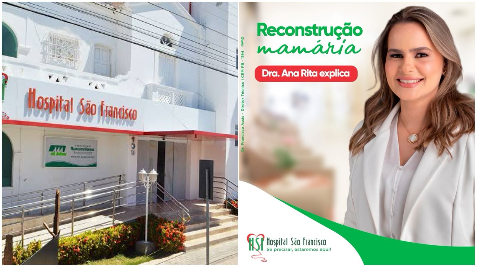 Mastologista do Hospital São Francisco em Patos fala sobre a cirurgia reconstrutiva de mama