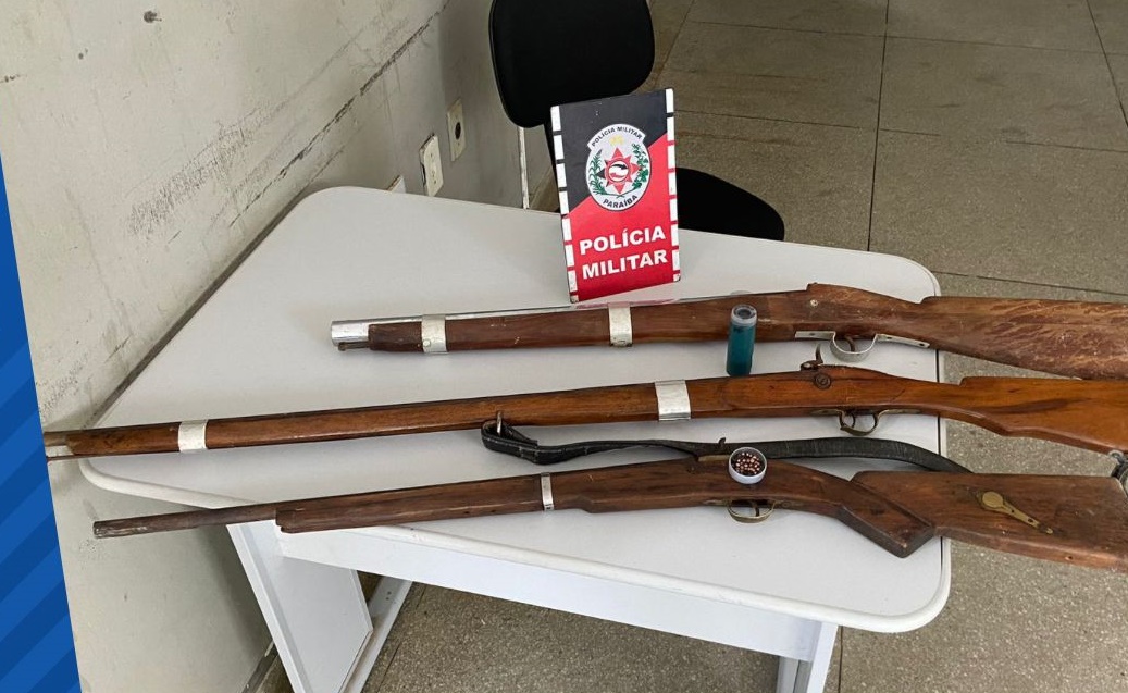 PM de Teixeira age rápido e recupera armas de fogo em ação na tarde de quinta-feira (11)