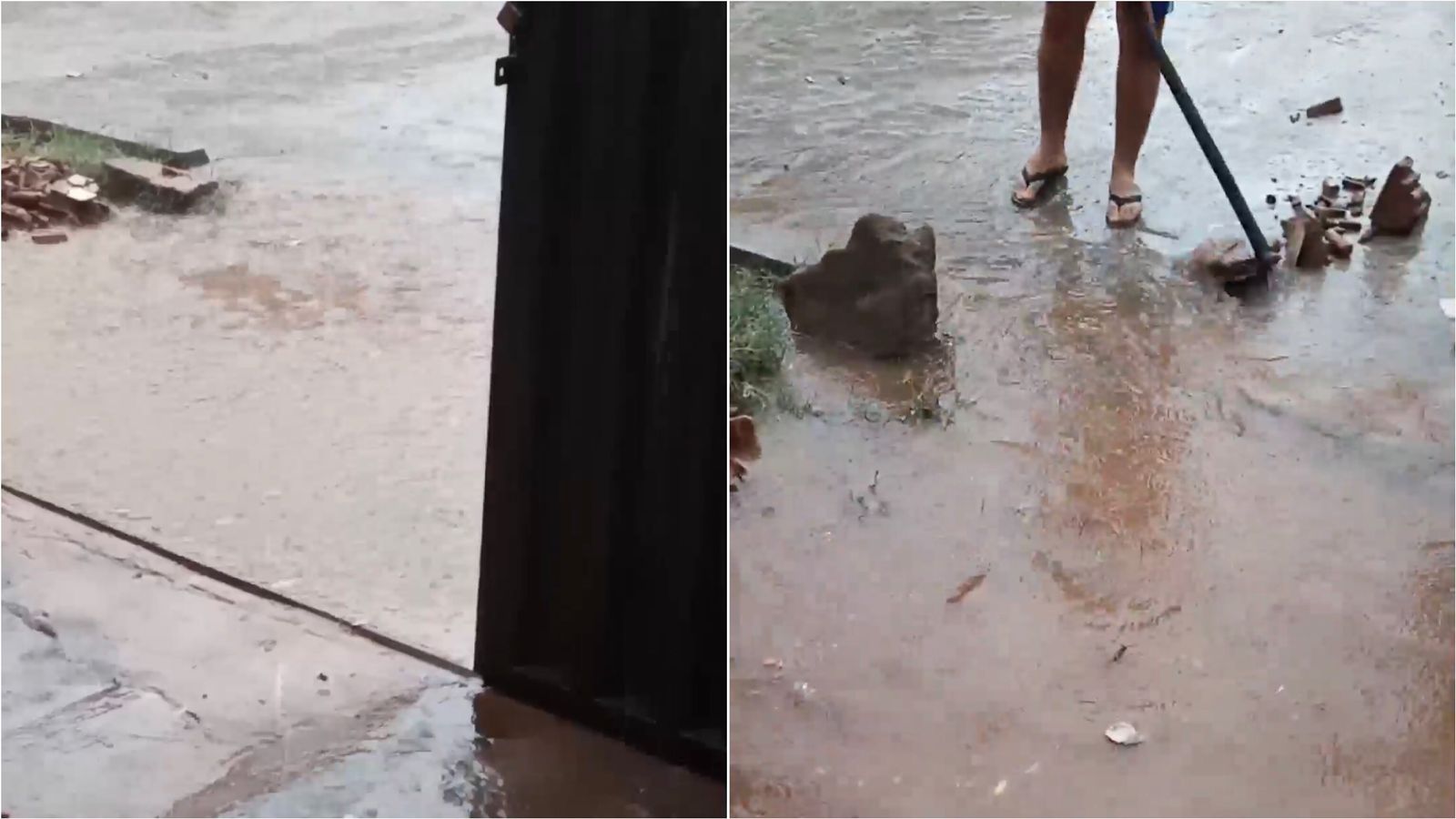 Morador da Rua João Mariano reclama de inundações após obras de pavimentação no bairro São Sebastião; Prefeitura diz que irá analisar problemas