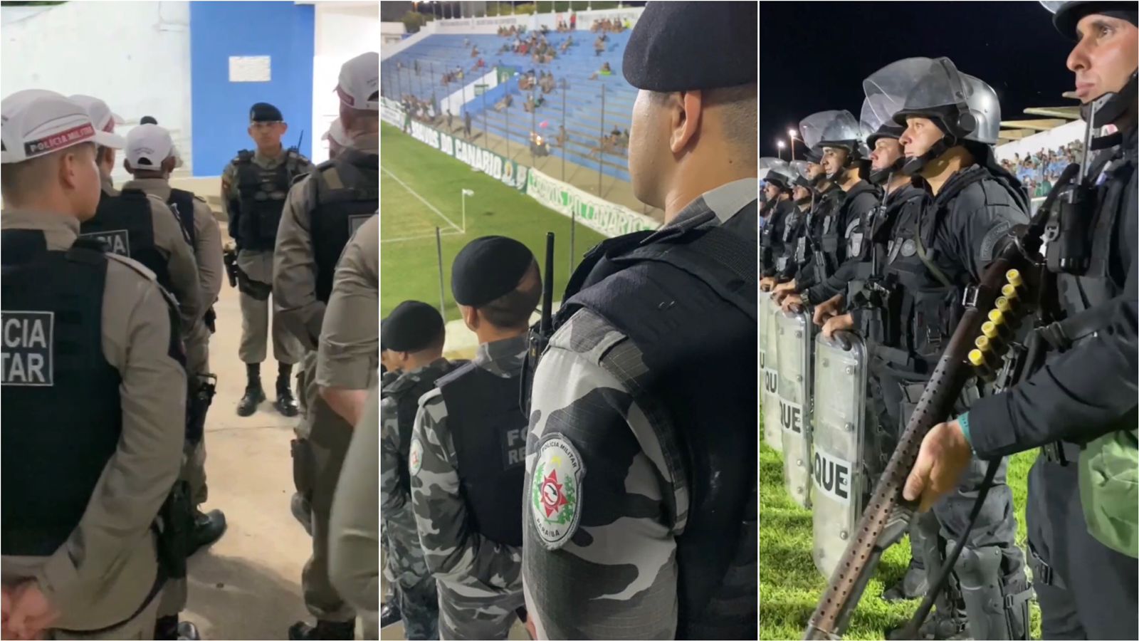 Polícia Militar garante tranquilidade em jogo amistoso entre o Nacional x Pombal, em Patos