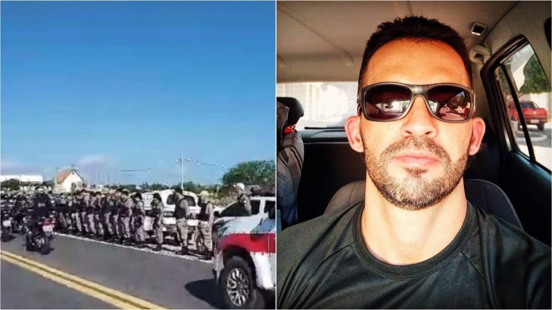 Cabo Cavalcante recebe homenagem do CPR II em Patos, durante traslado do corpo; sepultamento acontecerá em Teixeira