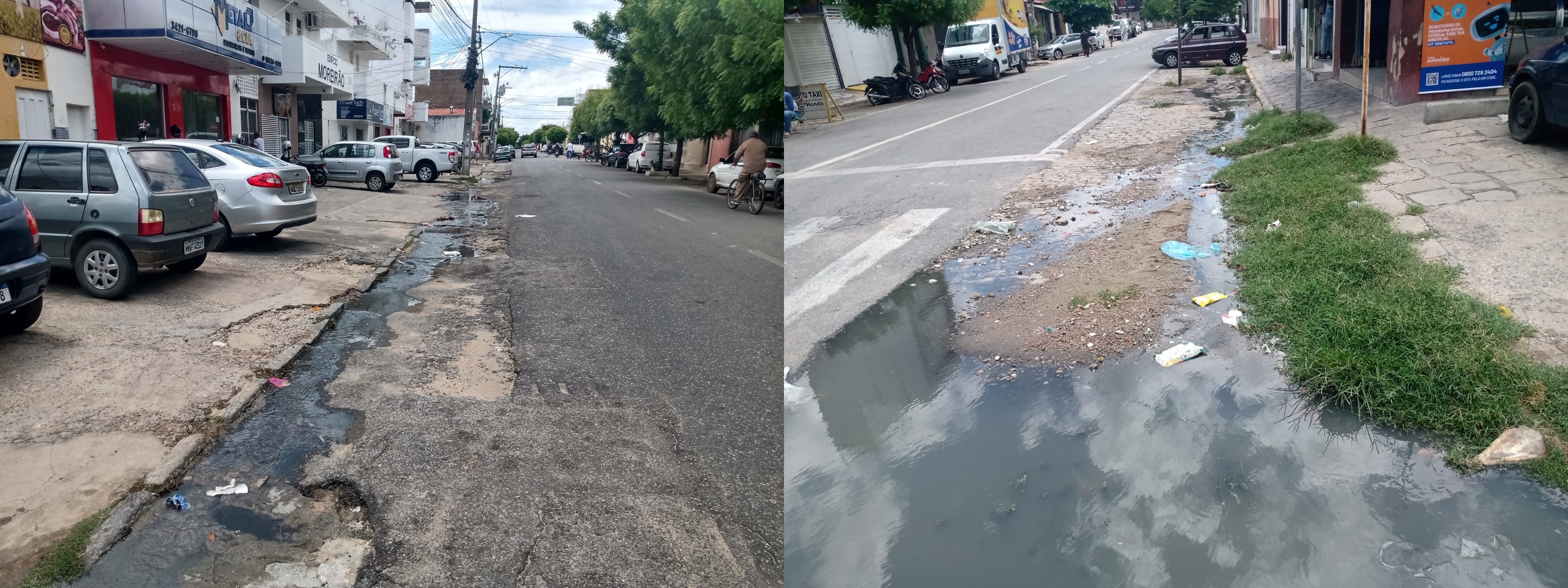 Galeria estourada causa transtorno no Centro da cidade de Patos-PB