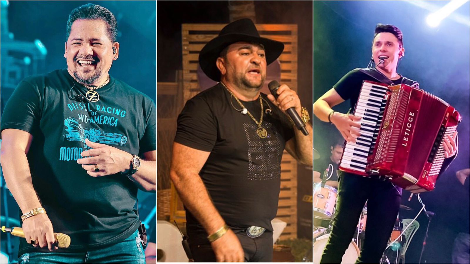 Zezo, Roberto Vaneirão e Gustavinho Sanfoneiro se apresentam na segunda noite da Festa de São Sebastião, em Catingueira, nesta sexta-feira (19)