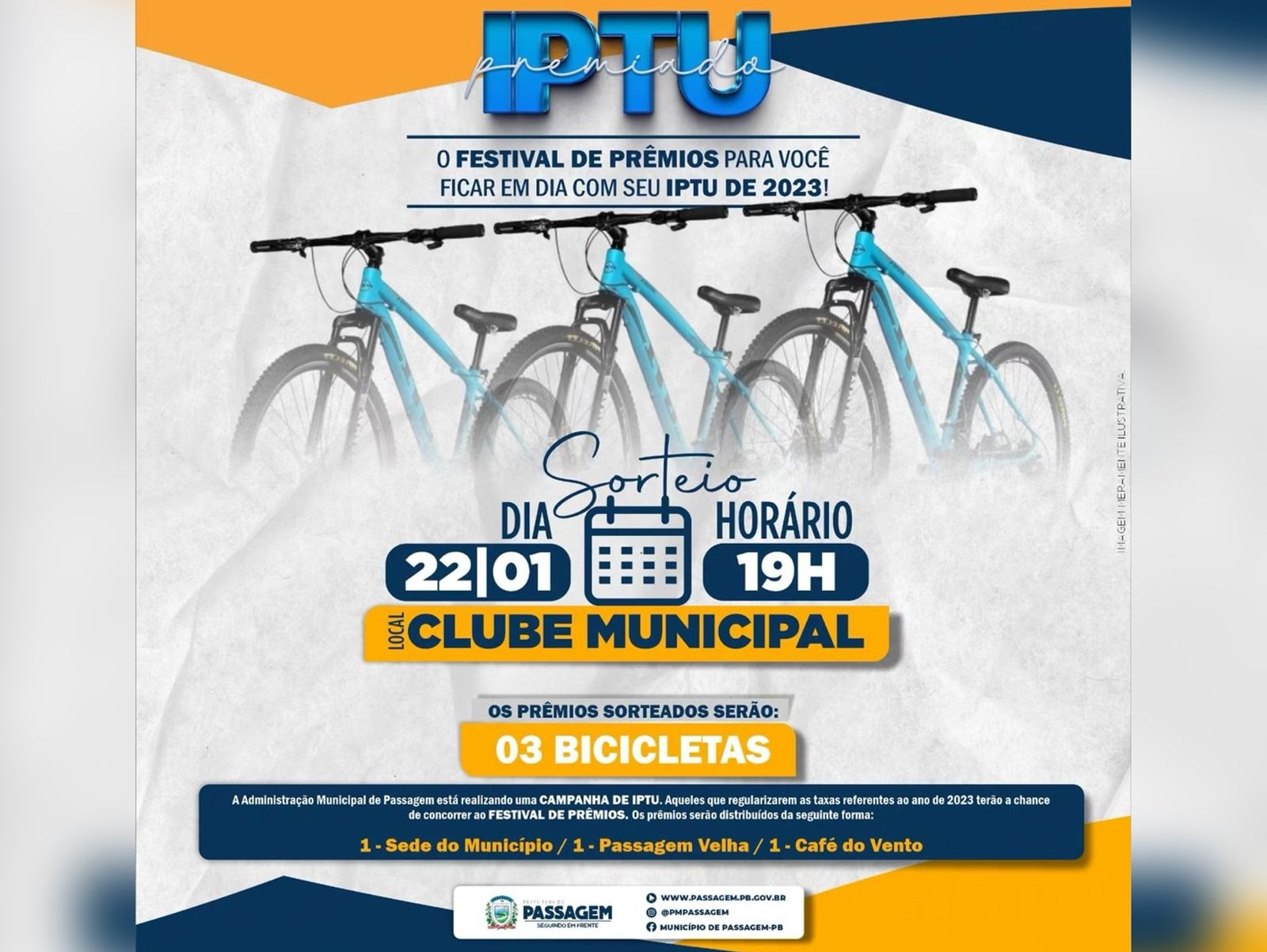 Passagem-PB realiza sorteio para incentivar o IPTU Premiado nesta segunda-feira (22)