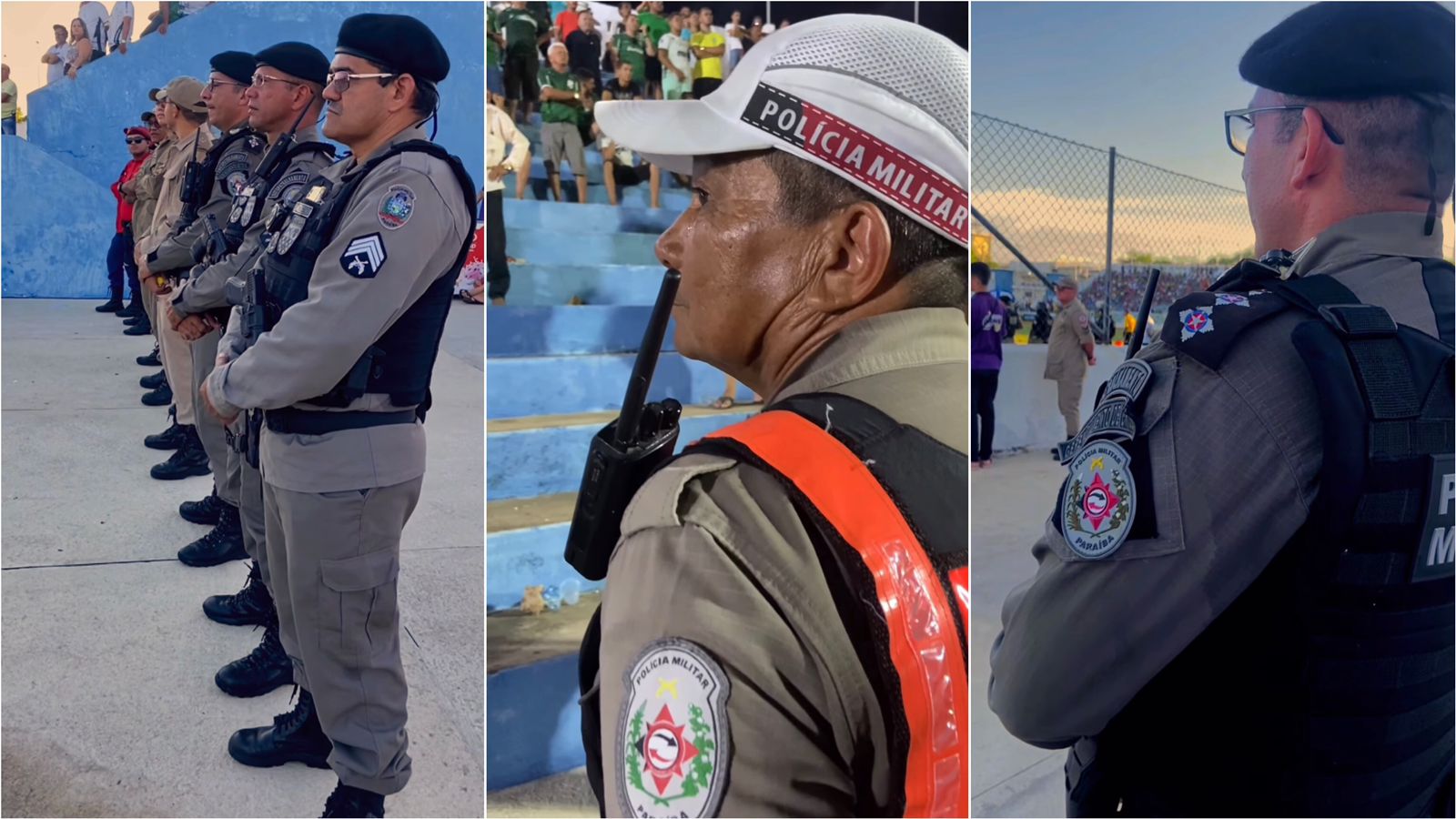 Polícia Militar garante a segurança em jogo pelo Campeonato Paraibano entre o Nacional x Sousa, em Patos