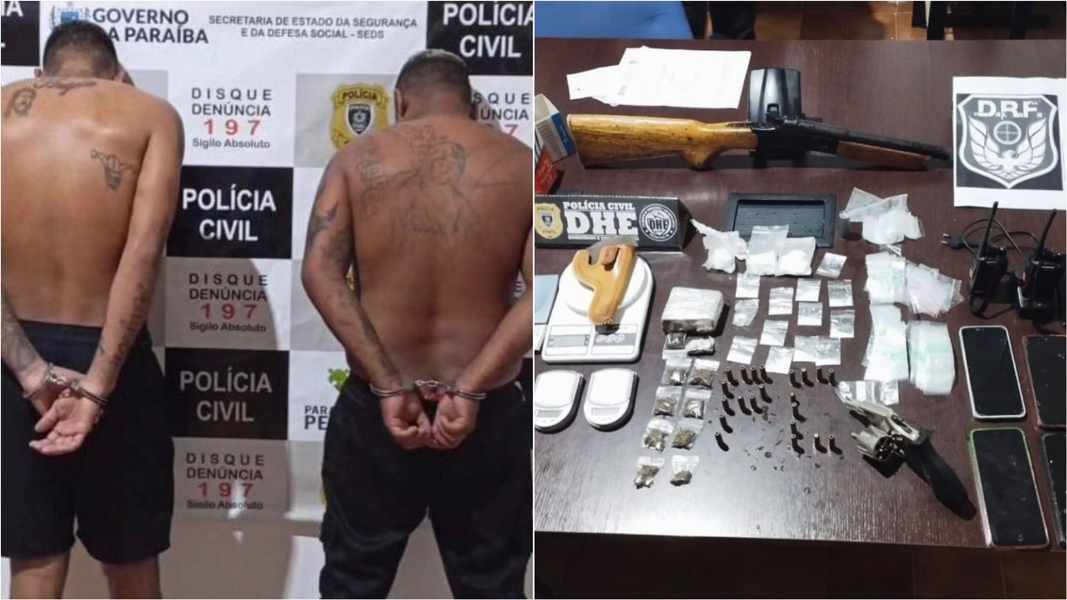 Delegado detalha prisão de irmãos e apreensão de armas e drogas no setor Bivar Olinto/Vila Teimosa, em Patos,na noite da última terça-feira (23); ouça