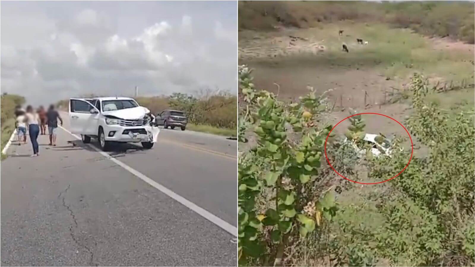 Colisão entre dois veículos é registrada na manhã desta sexta-feira (26) na BR-230, próximo ao distrito de Santa Gertrudes