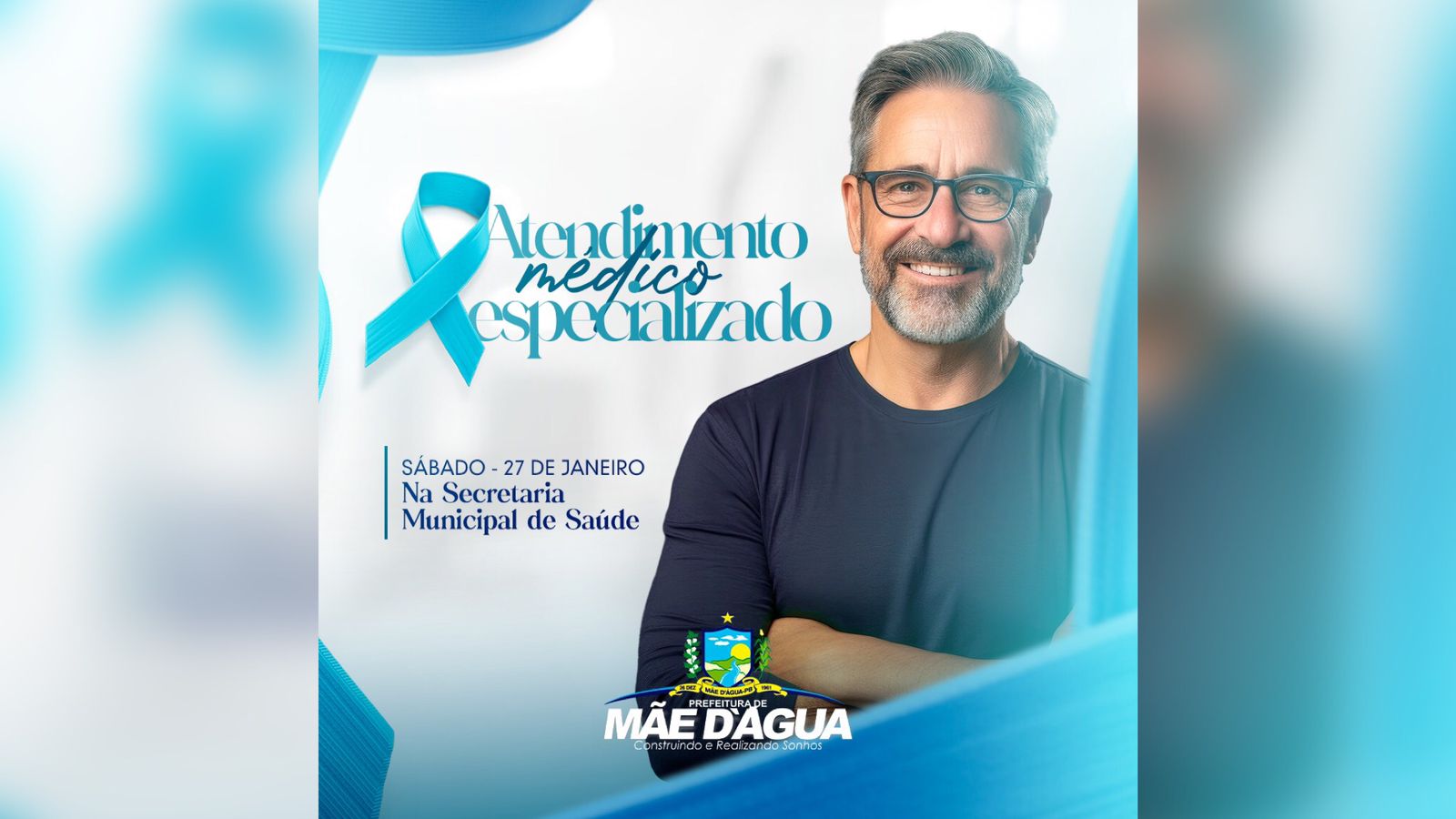 Saúde do Homem: Prefeitura de Mãe d'Água realizará consultas e exames na área de urologia neste sábado (27)