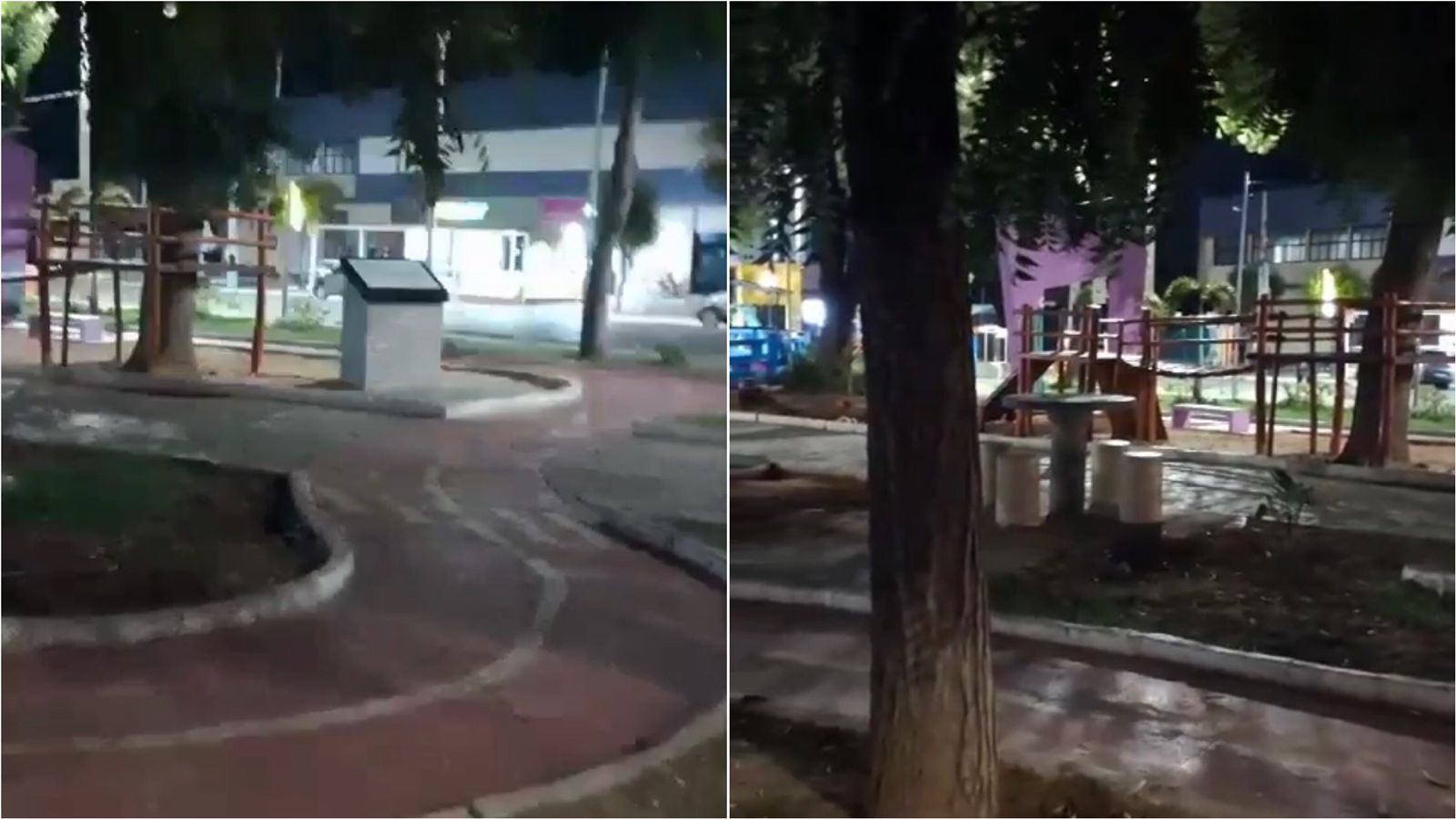 Cidadãos reclamam de escuridão na Praça Getúlio Vargas após retirada da decoração natalina; Prefeitura diz que será solucionado
