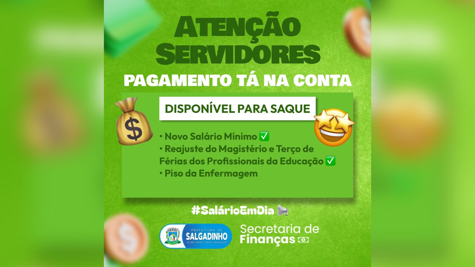 Prefeitura de Salgadinho realiza pagamento dos servidores