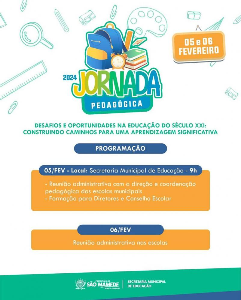 Jornada Pedagógica de São Mamede acontece na próxima semana, de 5 a 8 de fevereiro