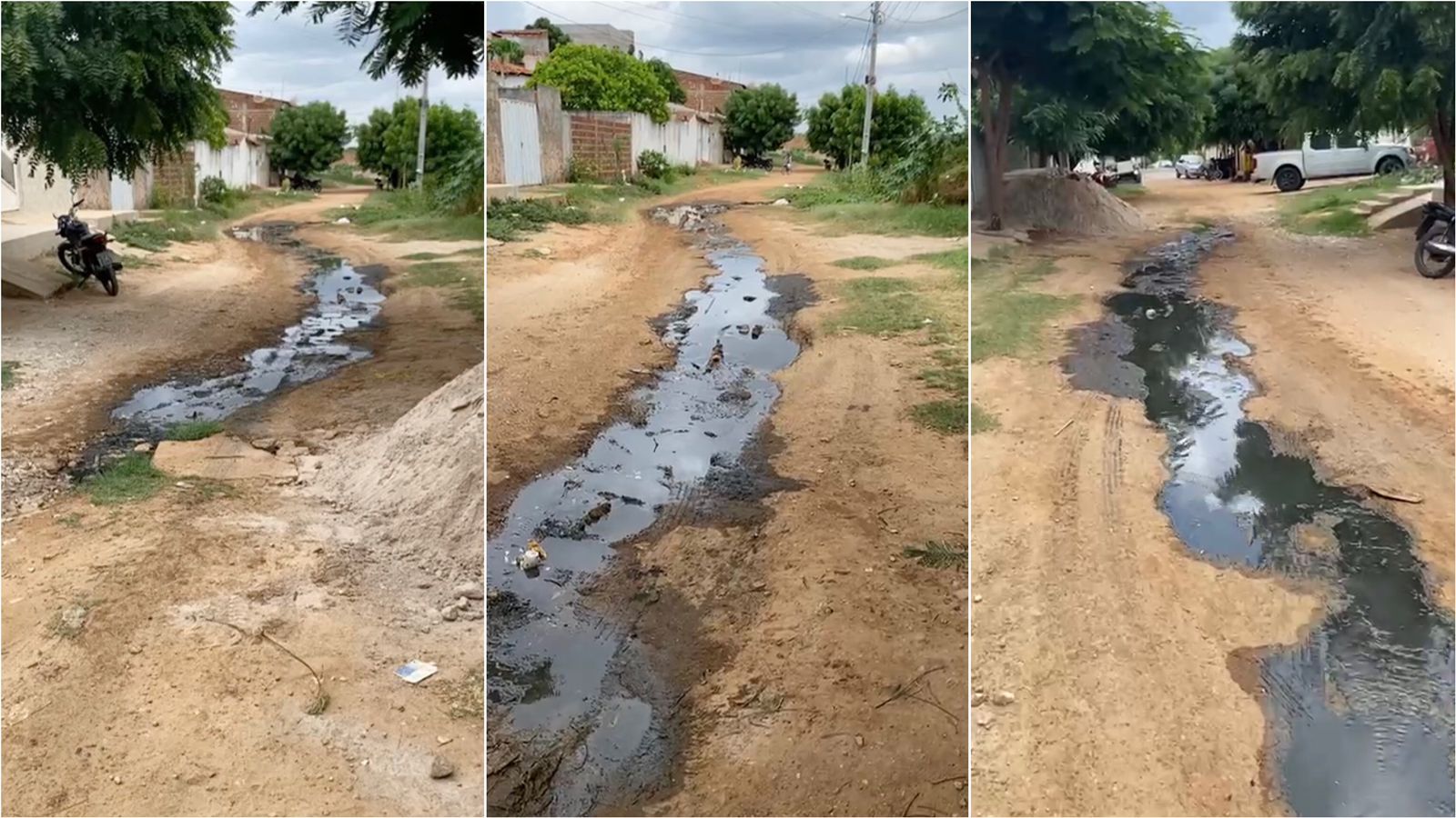 Morador da Rua Inácio Ferreira, no bairro Salgadinho, cobra providências para galeria estourada; Prefeitura diz que agilizará demanda