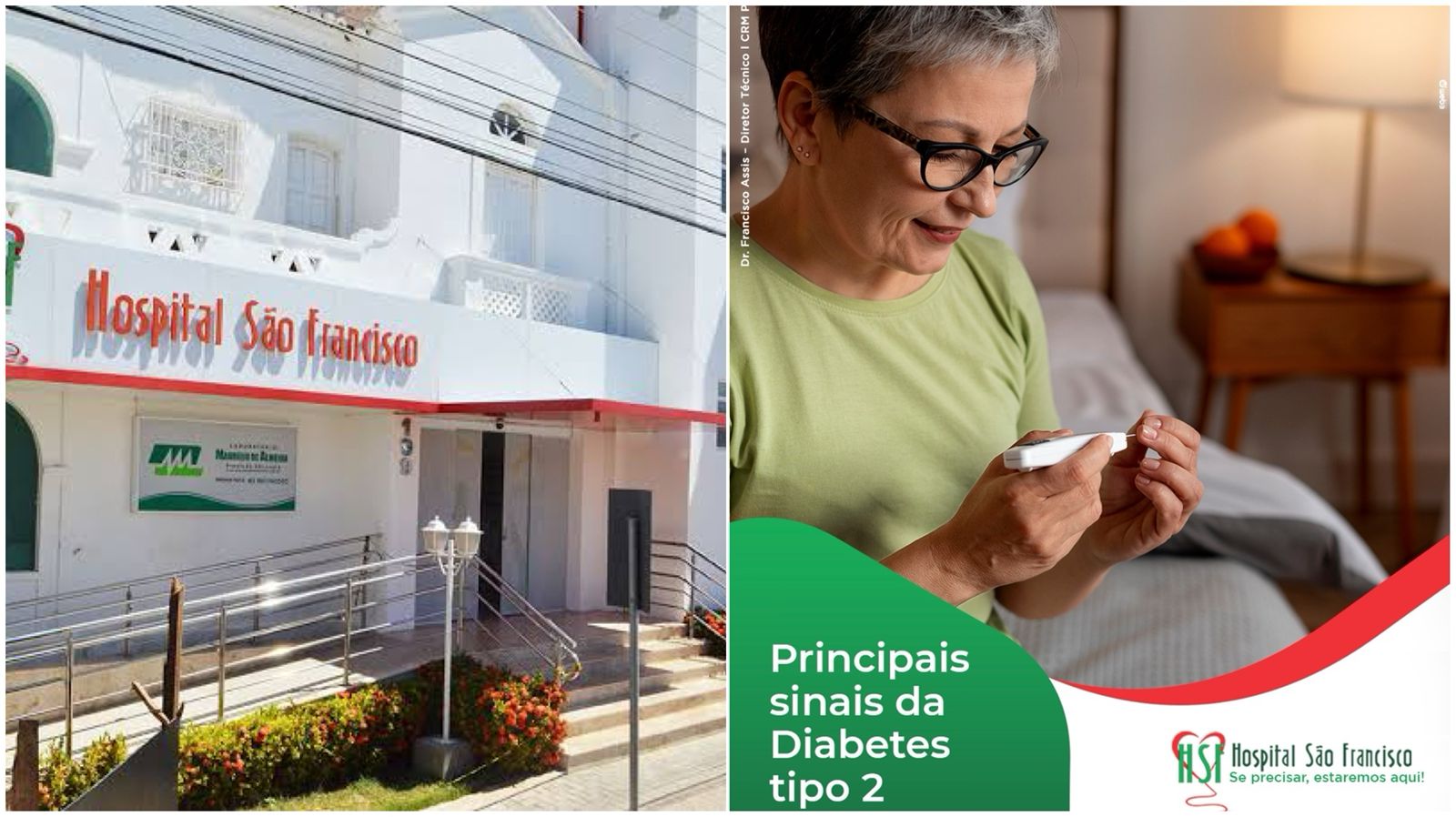 Hospital São Francisco em Patos, orienta sobre principais sinais de diabetes tipo 2; veja