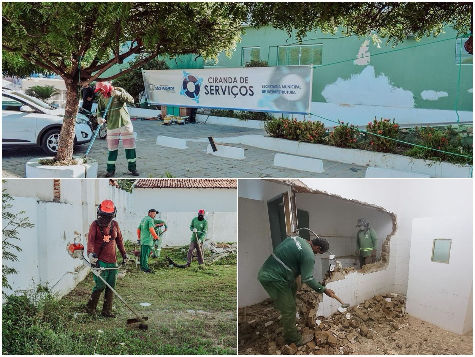 Ciranda de Serviços da Prefeitura de São Mamede leva melhorias ao Hospital Municipal e adjacências