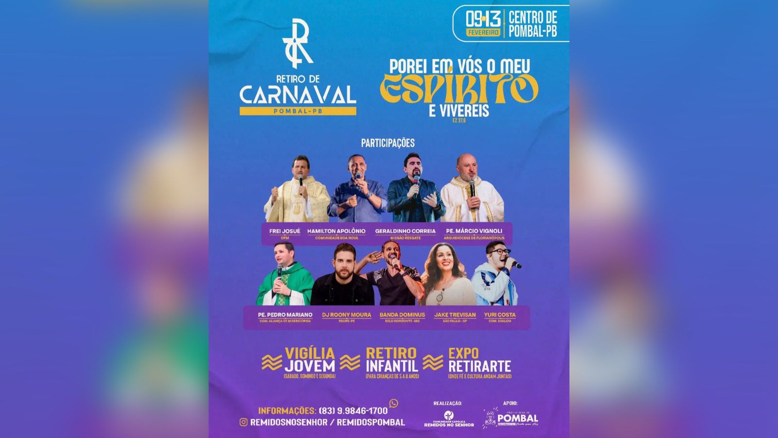 Católicos da Comunidade Remidos no Senhor da cidade de Pombal-PB, promovem Retiro de Carnaval em sua 39ª edição