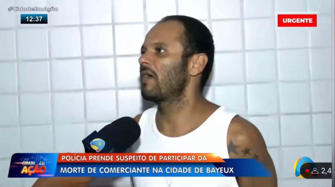 Na Paraíba: criminoso preso por envolvimento em morte durante assalto diz que sua profissão 