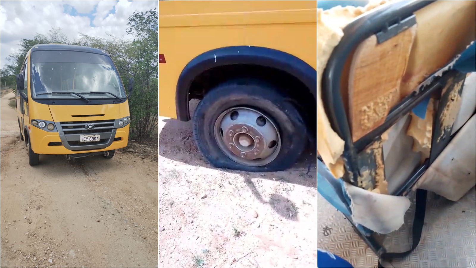 Pais de alunos denunciam condições precárias em ônibus escolar que transporta estudantes da zona rural de Santa Gertrudes; secretária esclarece. OUÇA