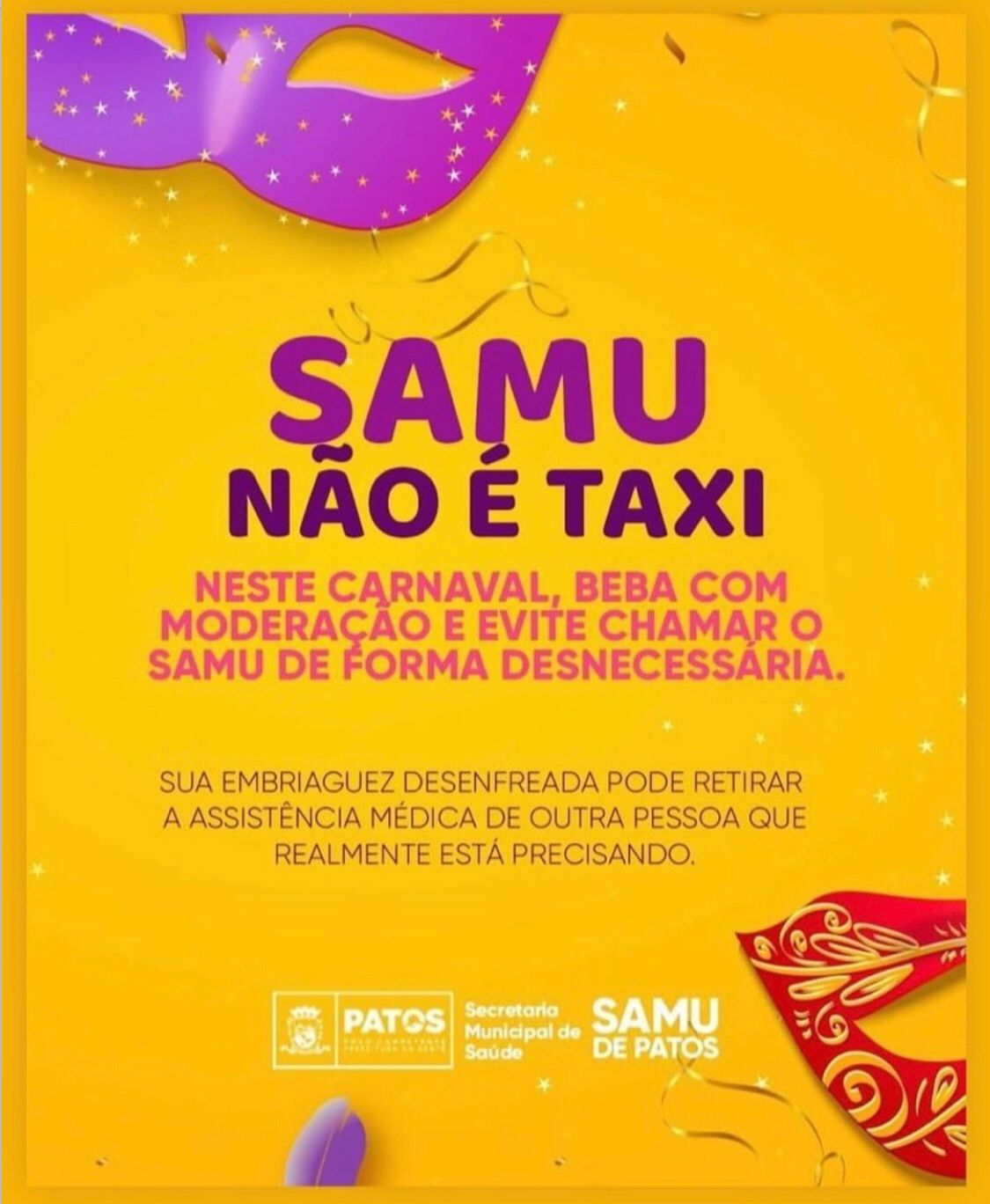 Diretor do SAMU reforça orientações durante o Carnaval e diz que ambulância só é negada quando não há necessidade do socorro de urgência