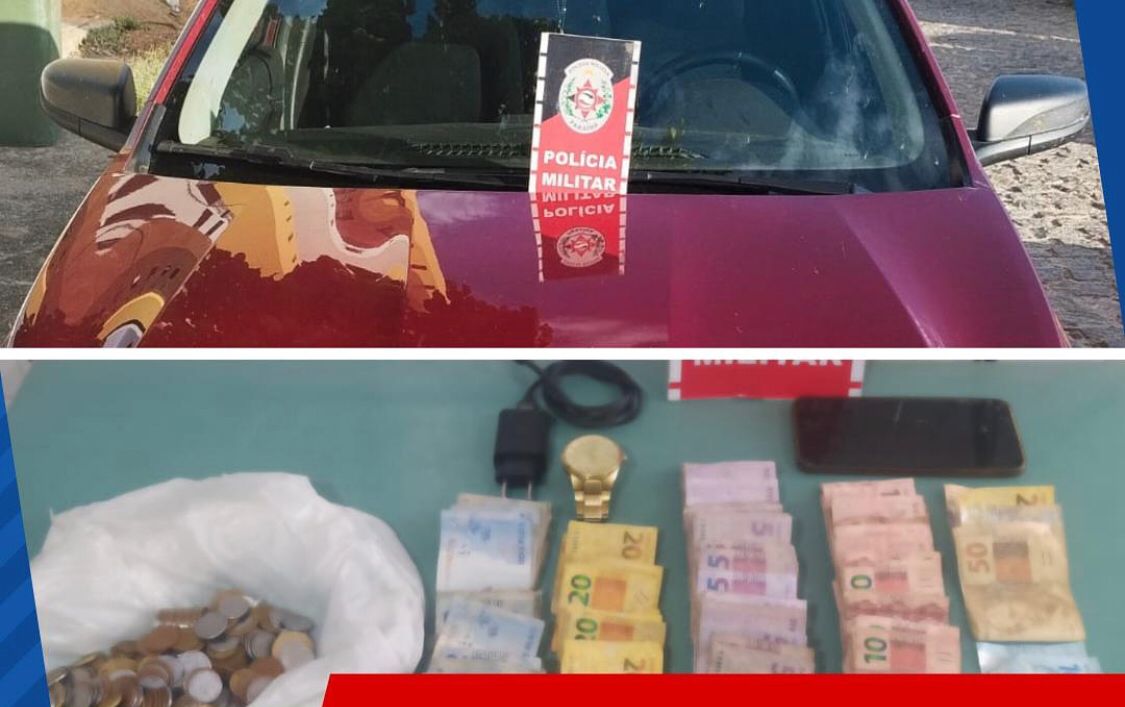 Polícia Militar prende na região de Patos, grupo criminoso envolvido em roubo na cidade de Ipueira-RN; veículo foi apreendido