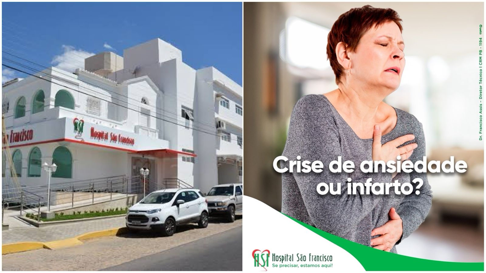 Hospital São Francisco orienta sobre distinção entre crise de ansiedade e infarto; veja