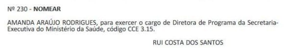 Esposa de Ricardo Coutinho é nomeada para cargo no Governo Lula