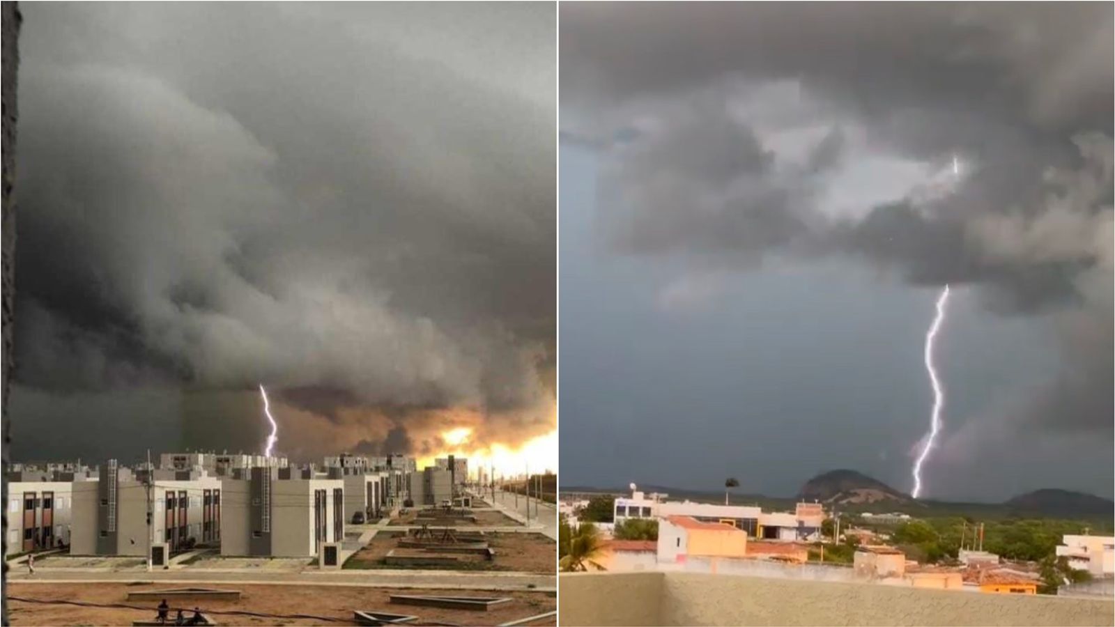 Chuva acompanhada de raios e vento forte atinge região de Patos no final da tarde desta sexta-feira (23); veja vídeo