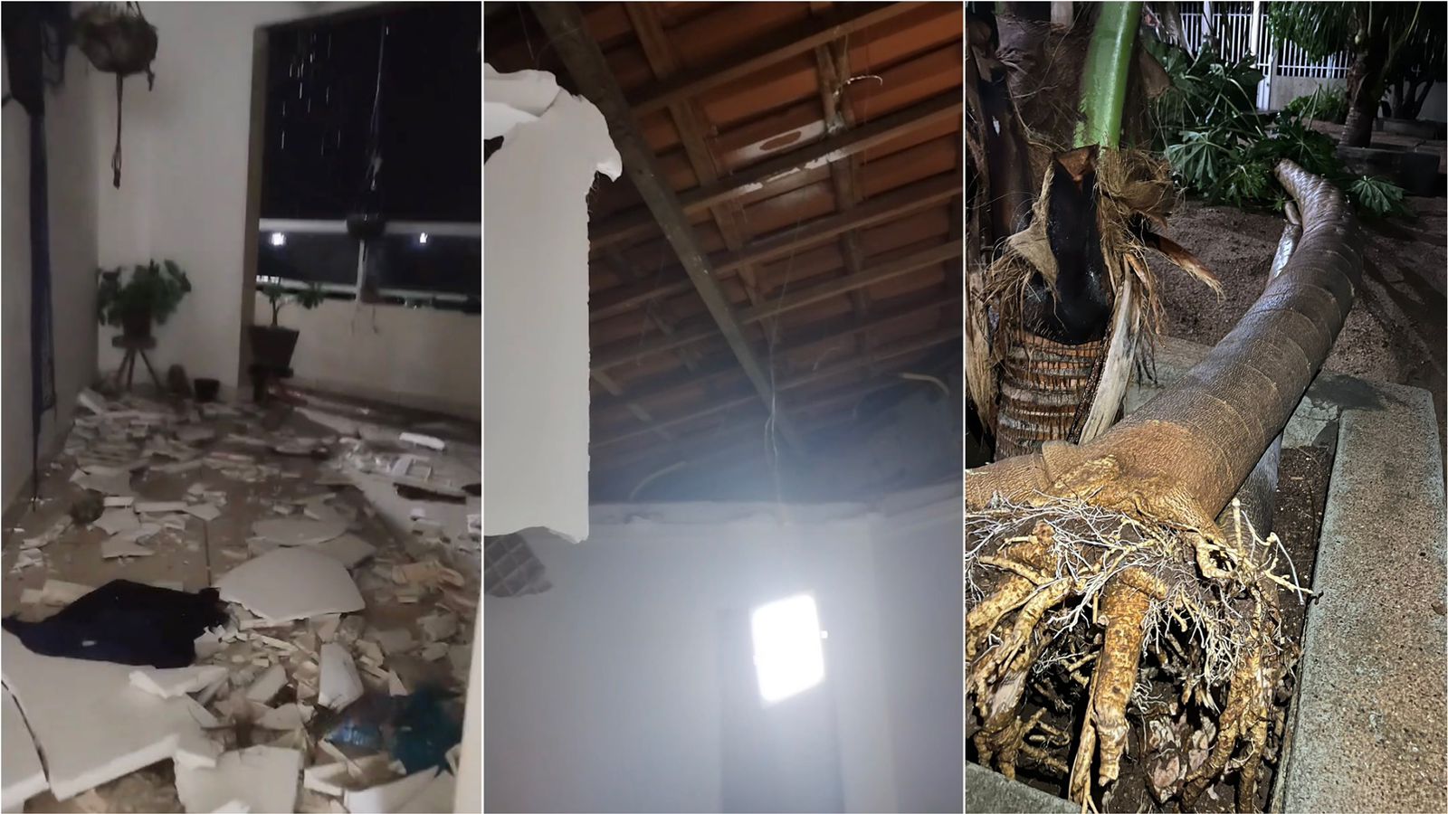 Chuva e vento danificam várias residências na noite desta sexta-feira (23) em Santa Terezinha-PB; veja vídeo