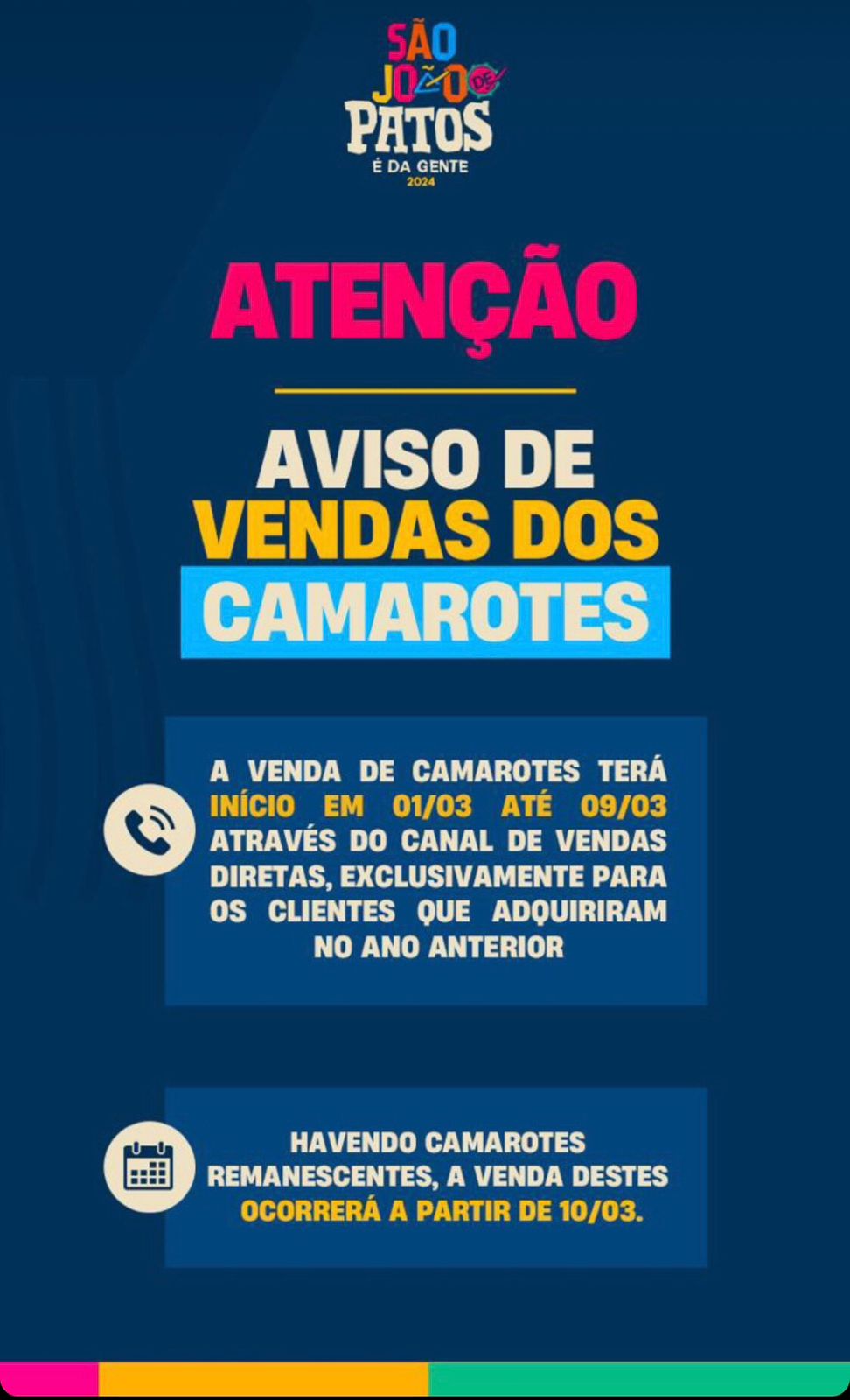 São João 2024: Empresa anuncia vendas de camarotes para quem adquiriu no ano passado