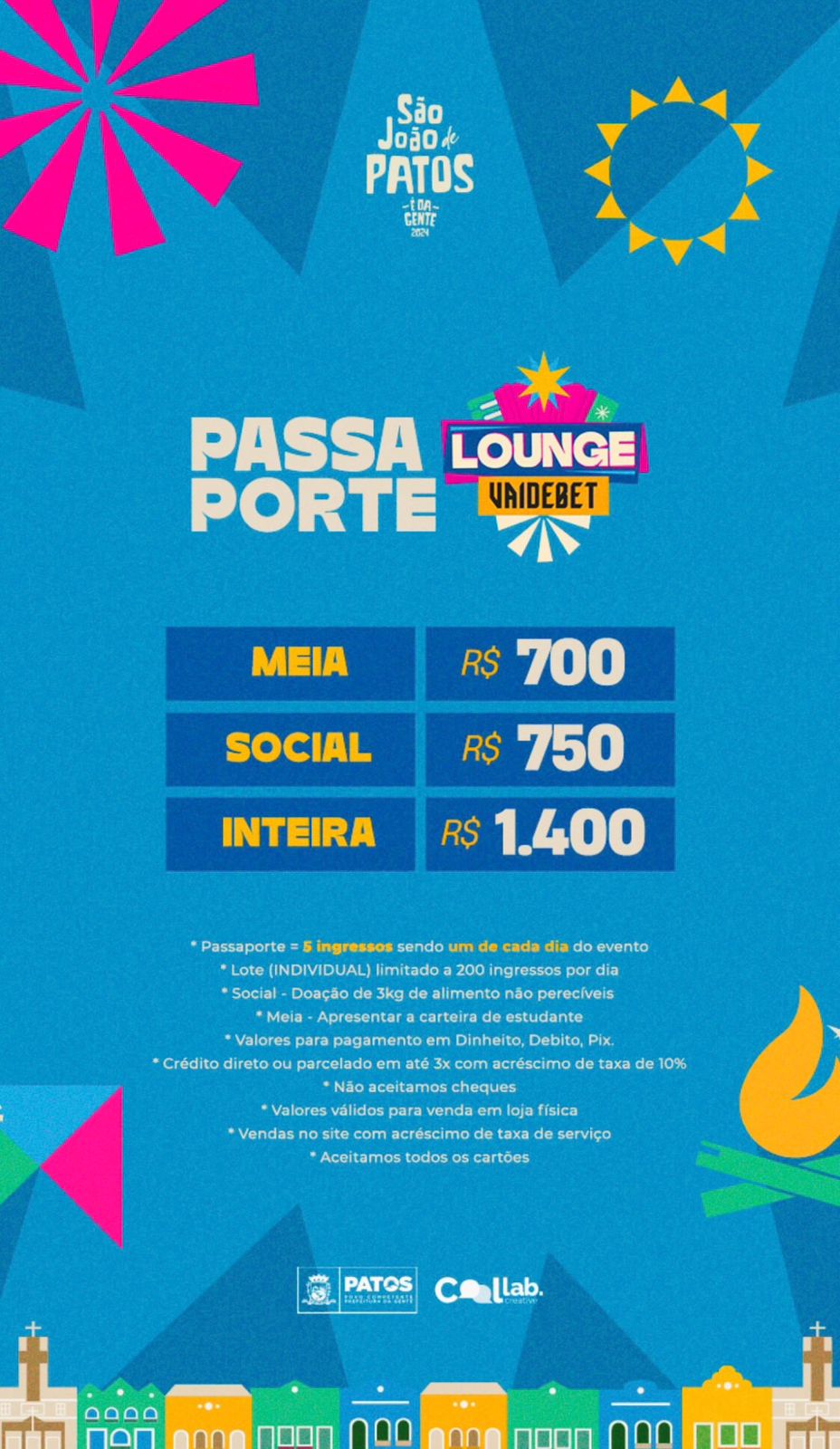 Vendas para Área Vip do São João de Patos são iniciadas com ingressos variando entre R$ 700 e R$ 1.400 no lote promocional