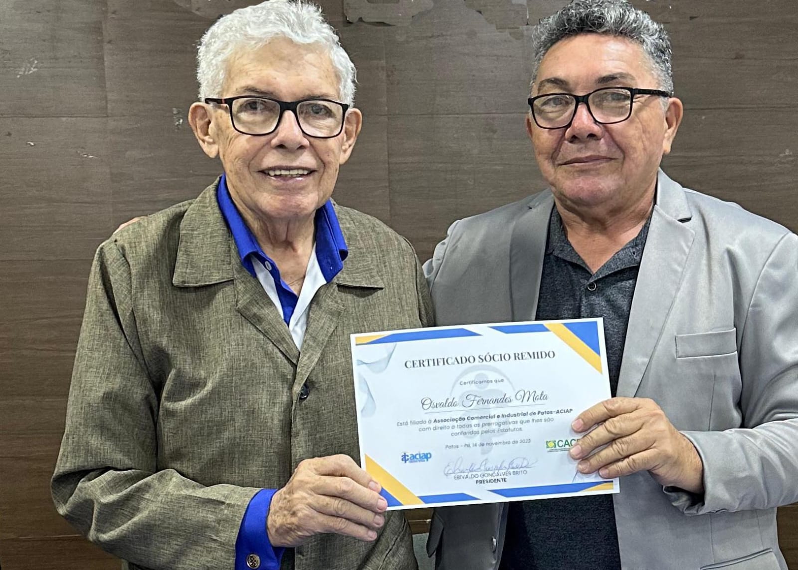 Associação Comercial e Industrial de Patos divulga Nota pelo falecimento de Osvaldo Mota