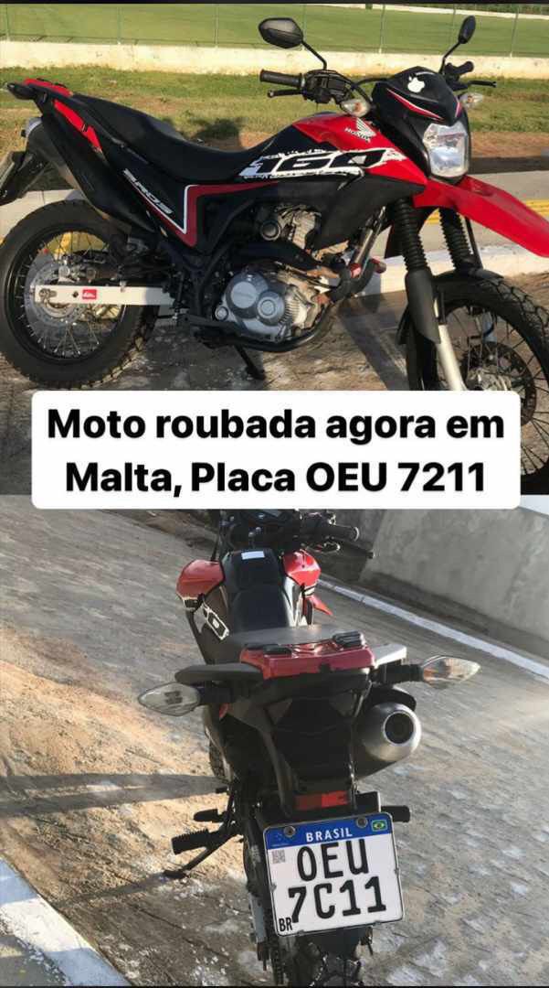 Homens armados roubam motocicleta, celulares e pertences na tarde deste domingo (03), em Malta