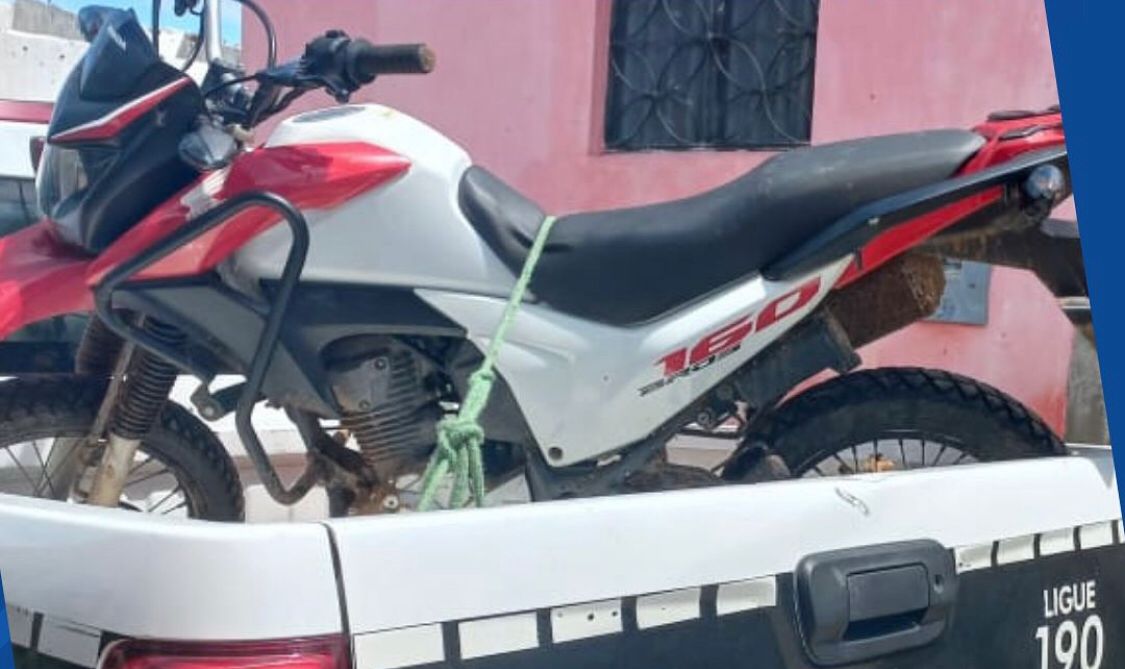 Polícia Militar recupera motocicleta roubada na cidade de Malta