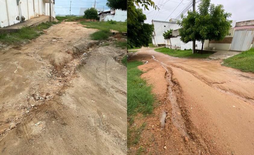 Moradores da Rua Edimilson Ferreira Matias, no Noé Trajano, fazem abaixo-assinado e cobram pavimentação da localidade