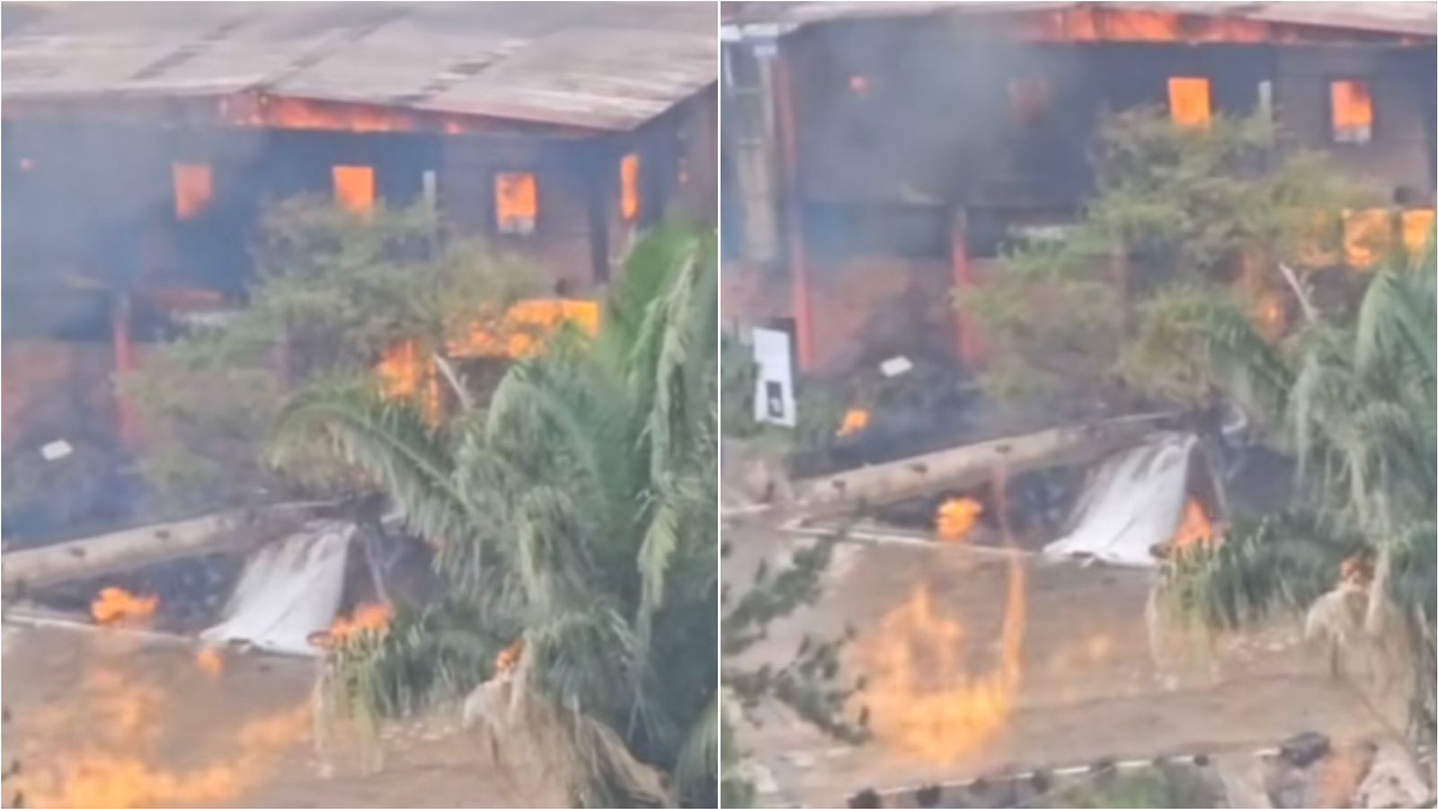 Incêndio de grandes proporções atinge Engenho Triunfo, em Areia; veja vídeo