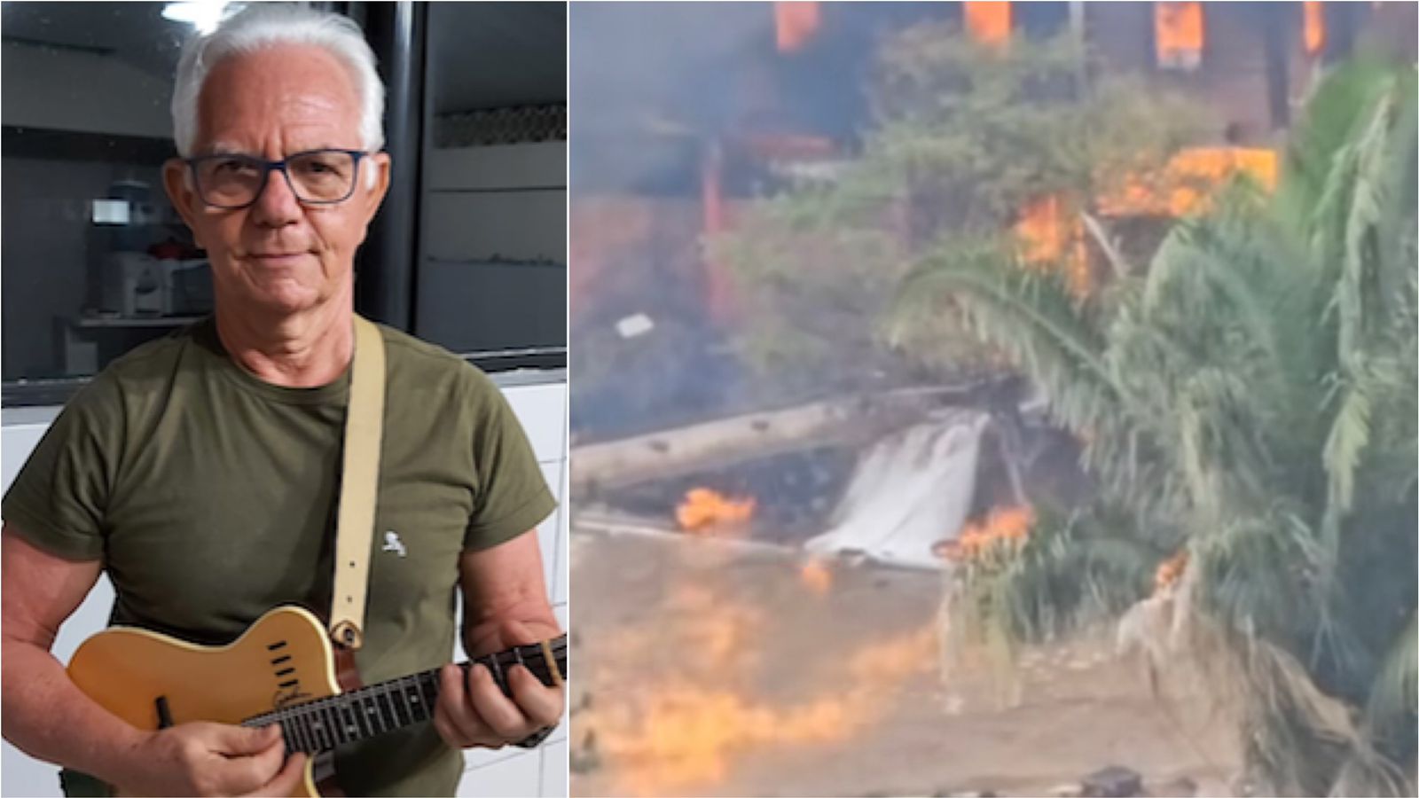 Médico sofreu queimaduras de segundo grau durante incêndio no Engenho Triunfo, em Areia