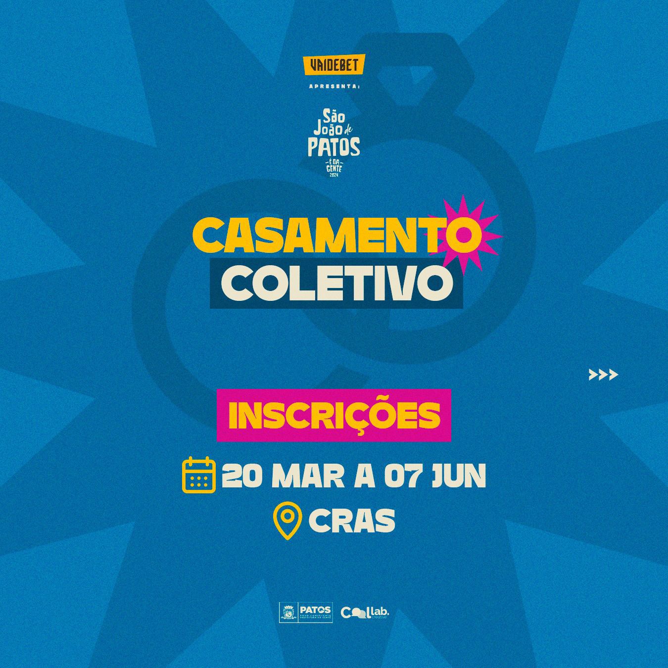 São João de Patos 2024: Inscrições abertas para o Casamento Coletivo