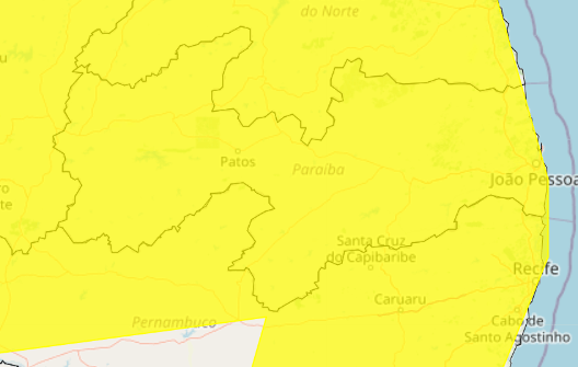 INMET emite alerta de chuvas intensas para municípios da PB, inclusive do Sertão