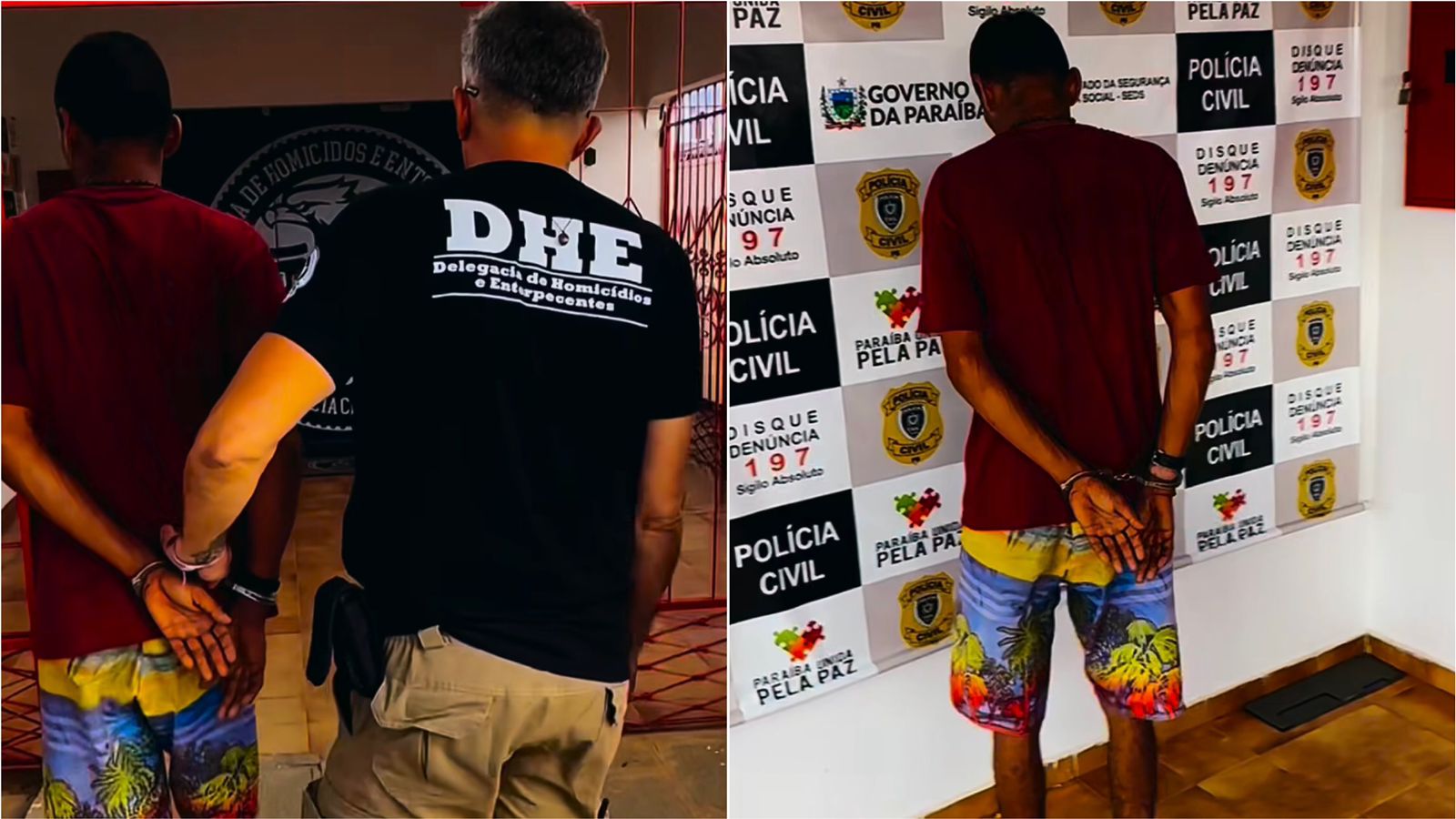 Mulher sofre tentativa de feminicídio durante a madrugada desta segunda (25) em Patos, e DHE age rápido e prende autor do crime