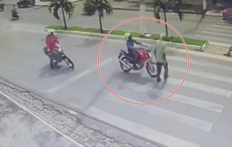 Idoso é atropelado em Catolé do Rocha enquanto atravessava faixa de pedestres; veja vídeo