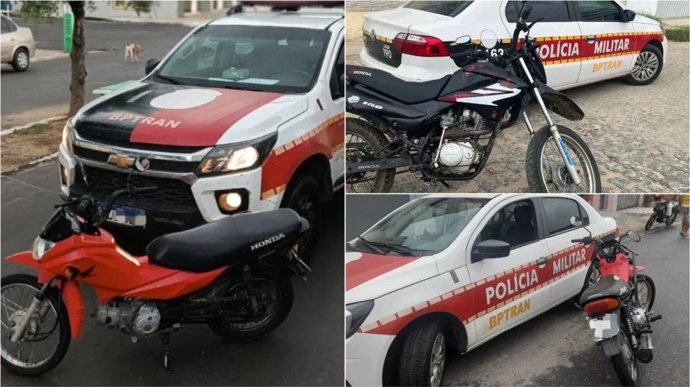 Polícia Militar recupera mais três motocicletas roubadas em Cacimba de Areia e Boa Ventura