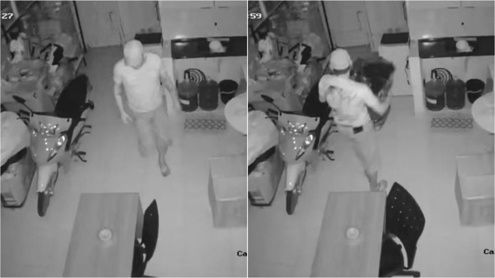 Reincidente: homem que havia sido preso por tentativa de furto na quarta-feira (27) volta a ser detido após arrombar loja no Centro de Patos neste sábado (30)