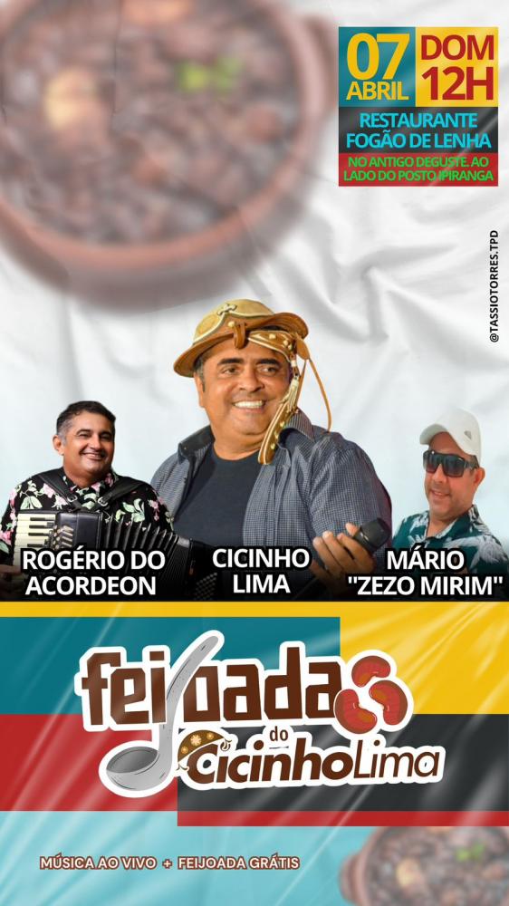 Convite: Feijoada do Cicinho Lima no Restaurante Fogão a Lenha