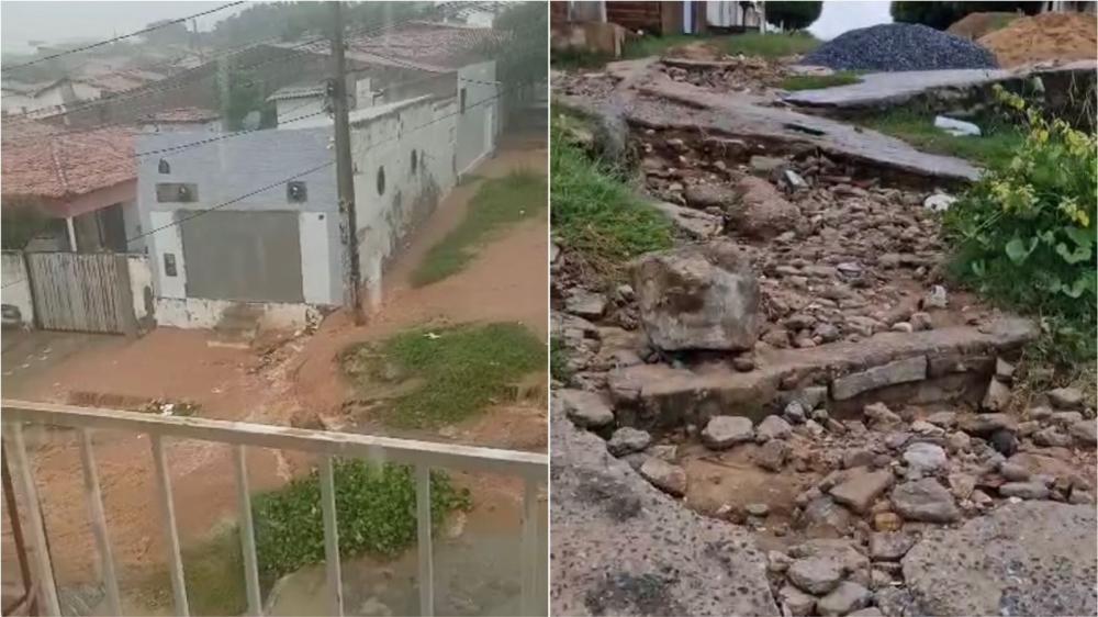 Problema antigo: moradora da Rua Antônio Martins, no Bivar Olinto, relata transtornos com falta de pavimentação durante período chuvoso